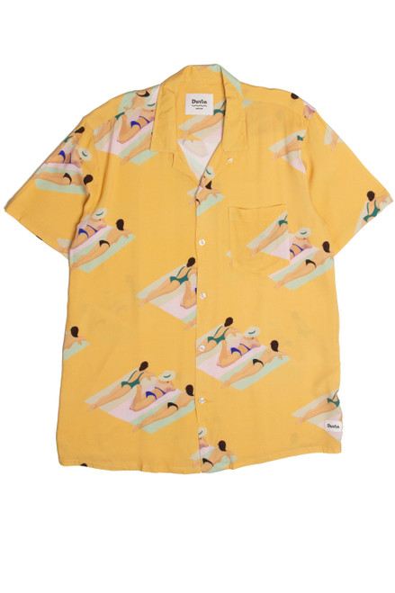 Yellow Beach Babes Hawaiian Shirt