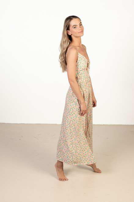 Padded Cup Ditsy Floral Maxi Dress