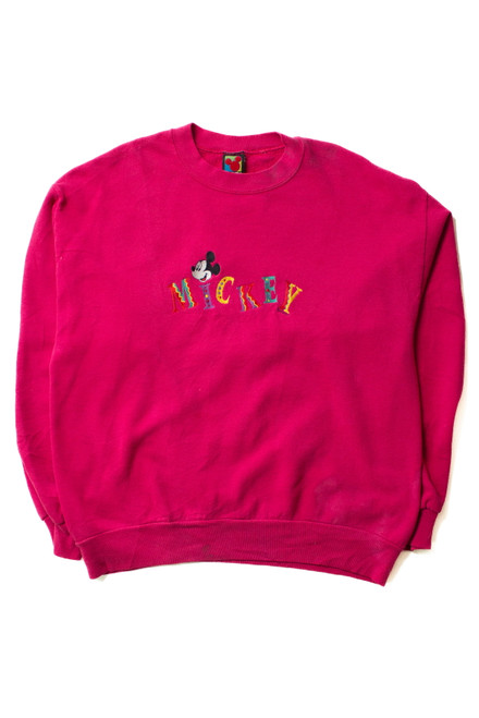 Vintage Fuchsia Mickey Sweatshirt (1990s)