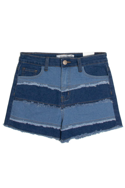 Denim Patchwork Shorts