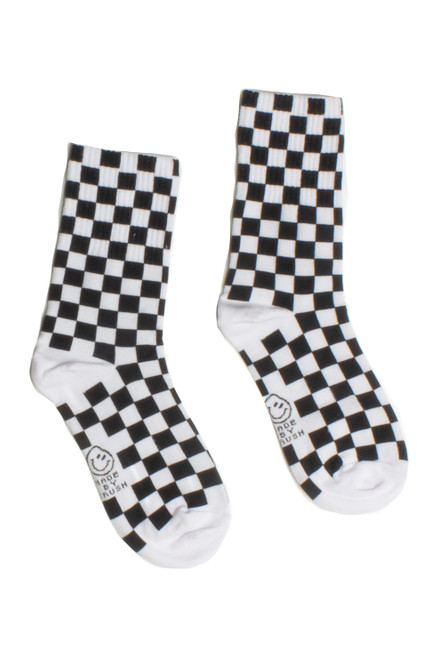 Black & White Checker Sock