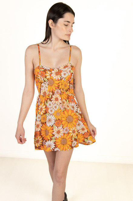 Padded Cup Floral Mini Dress