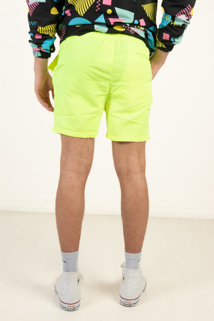 Neon Yellow Nylon Short