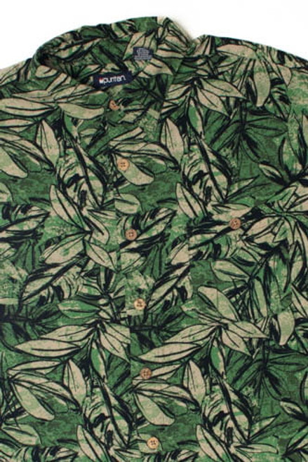 Green Palm Leaf Hawaiian Shirt 2327