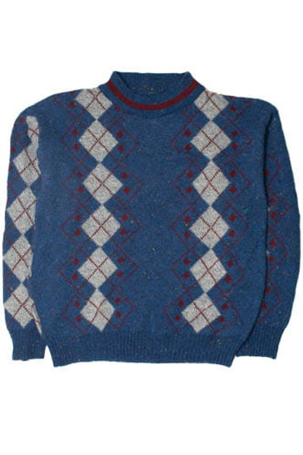 Vintage Classic Argyle 80s Sweater