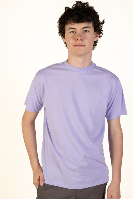 Lavender Notch Neck Tee