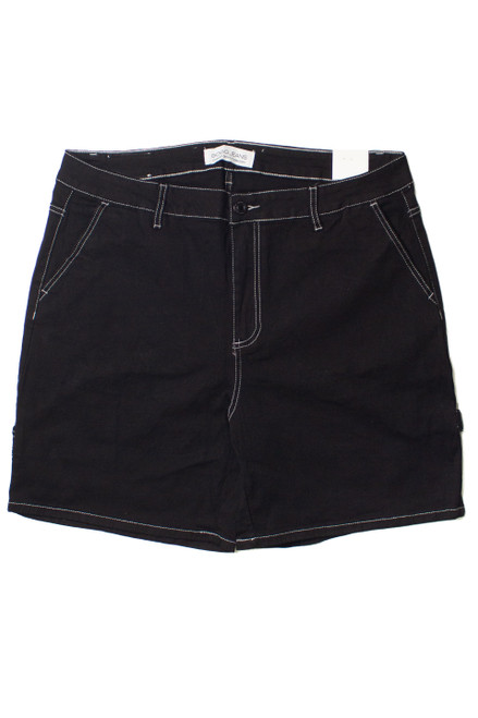 Extended Sizes Black Carpenter Shorts