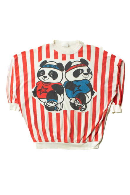 Vintage Sport Pandas Batwing T-Shirt (1980s)
