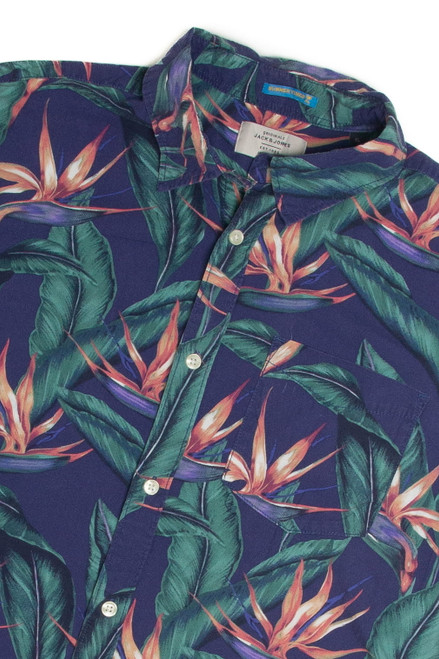 Vintage Coastal Flora Hawaiian Shirt