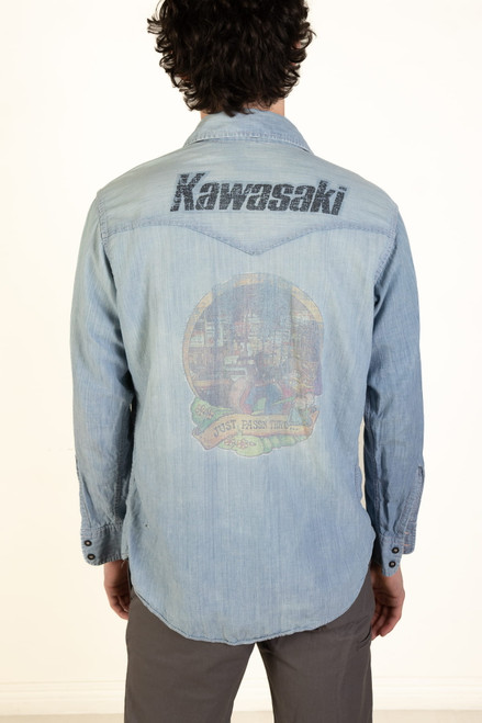 Vintage Kawasaki Chambray Button Up Shirt (1970s)