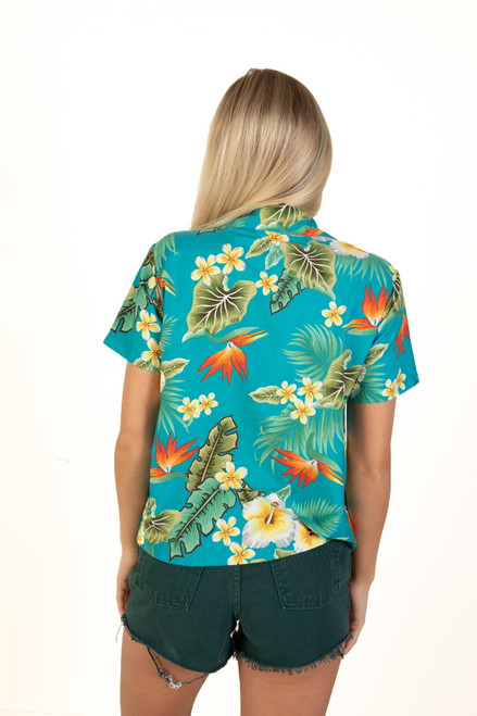 Blue Floral Hawaiian Shirt (2010s)