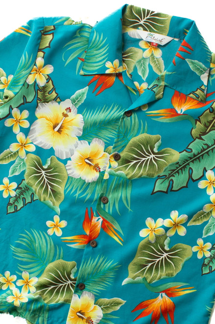 Blue Floral Hawaiian Shirt (2010s)