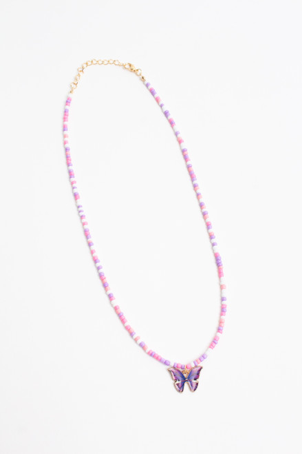 Beaded Butterfly Necklace