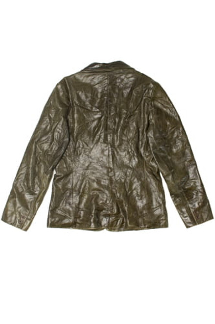 Vintage Olive Green Gap Leather Jacket (1990s)