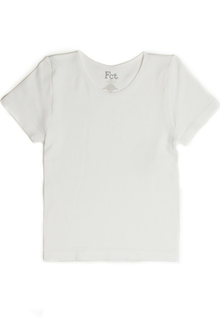 White Seamless Crew Neck Shirt