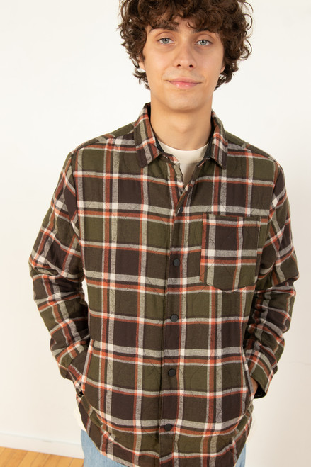 Olive Quilted Flannel