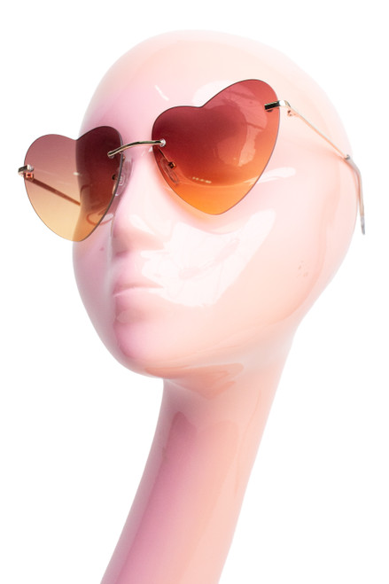 Frameless Heart Lens Sunglasses