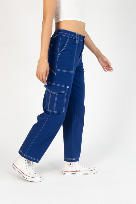 Royal Blue Cargo Skater Jeans