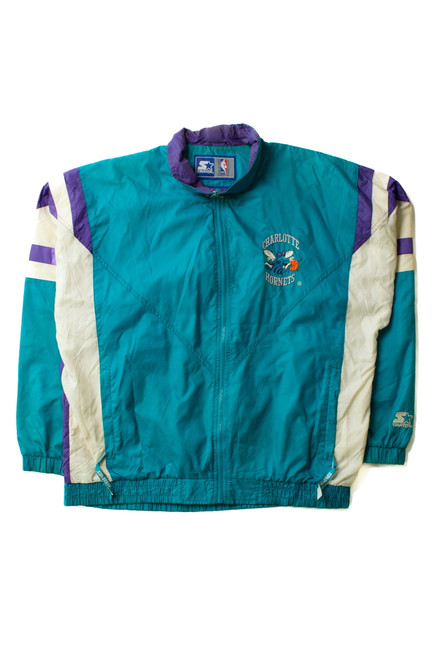 Charlotte Hornets Vintage 90's Teal Starter Pullover Jacket Center Pou –  thefuzzyfelt