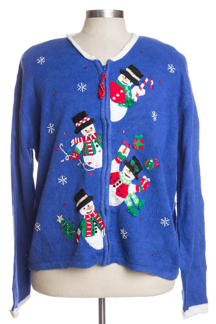 Blue Ugly Christmas Cardigan 35679