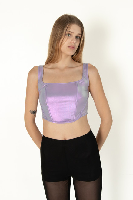 Lavender Iridescent Corset Style Tank