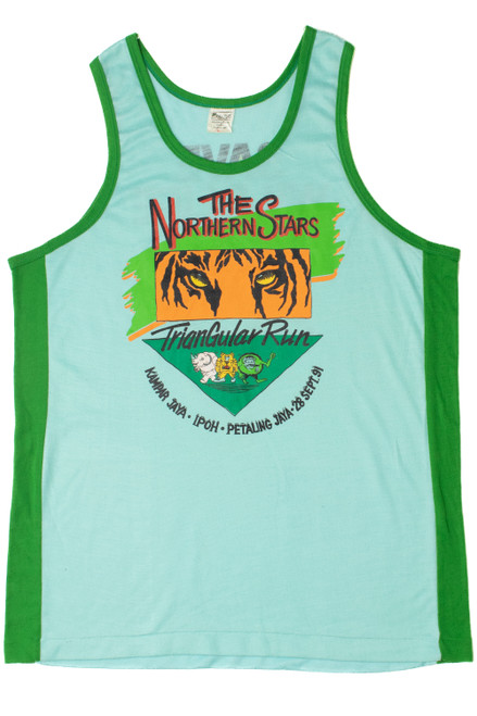 Vintage 1991 The Northern Stars Triangular Run "Save Wildlife" Tank Top