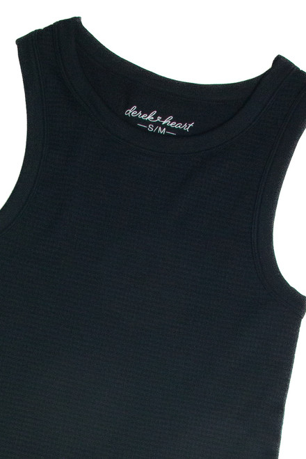 Black Waffle Seamless Tank