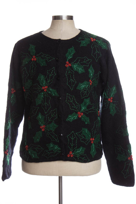 Black Ugly Christmas Cardigan 35012