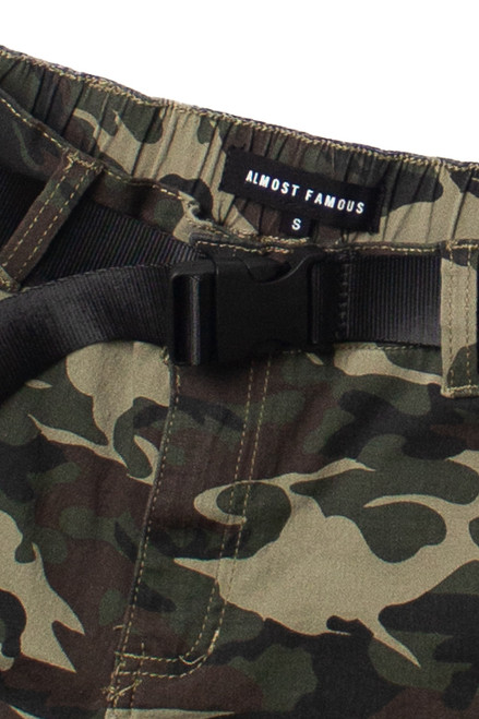 Belted Camouflage Cargo Shorts