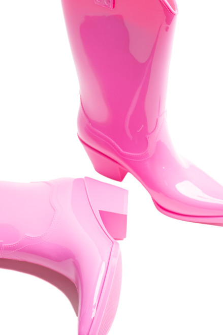 Pink Western Rain Boots