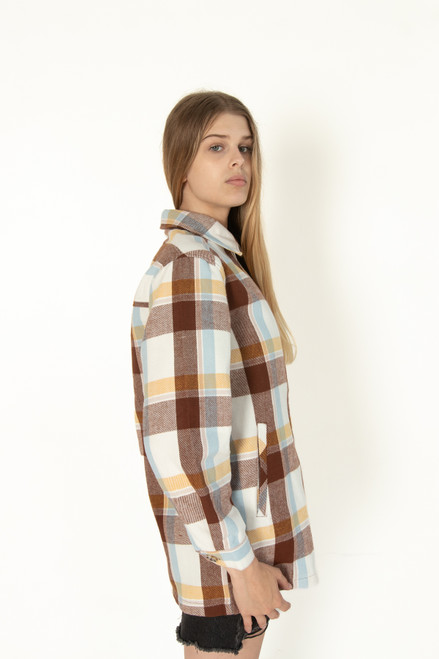 Plaid Zip Shacket