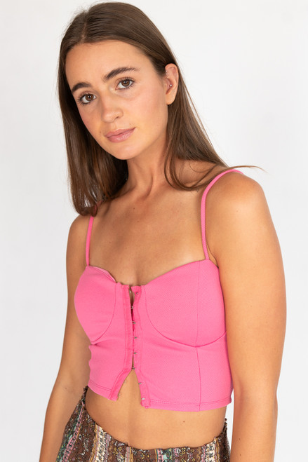 Hook & Eye Bustier Crop Top