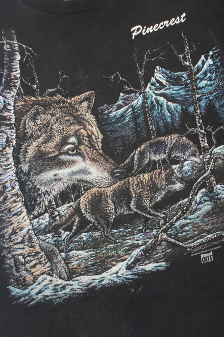 Vintage 1993 "Pinecrest" Wolf Single Stitch T-Shirt