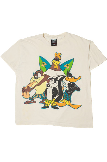 Vintage Looney Tunes Surfing Beach Squad T-Shirt