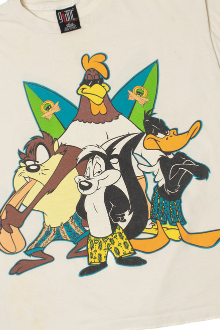 Vintage Looney Tunes Surfing Beach Squad T-Shirt