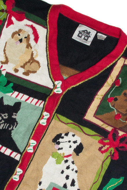 Vintage Dogs Ugly Christmas Cardigan 59568