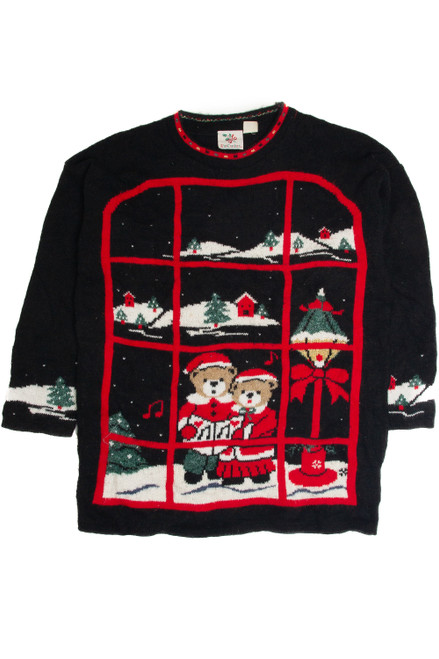 Vintage Black Ugly Christmas Sweater 59593