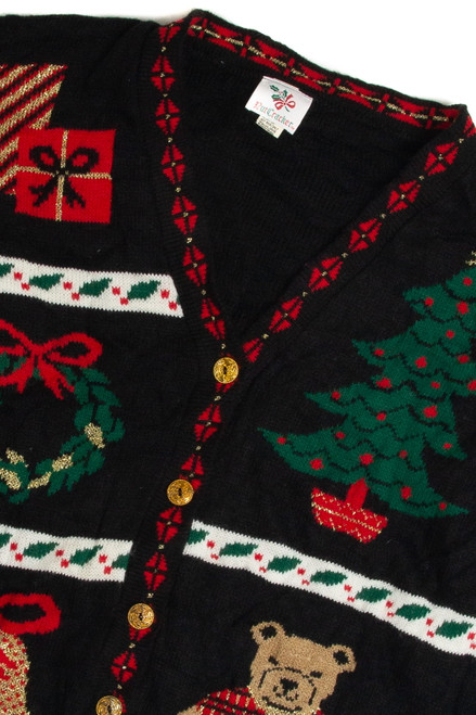 Vintage Black Ugly Christmas Cardigan 59597