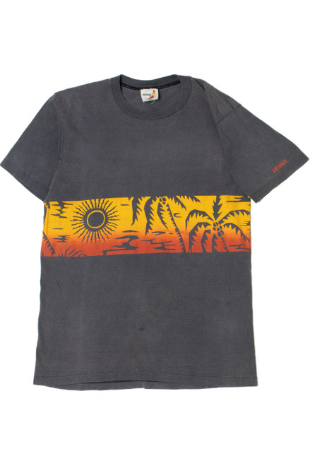 Vintage "Hobie" Surfboards Sunset Wraparound Print T-Shirt