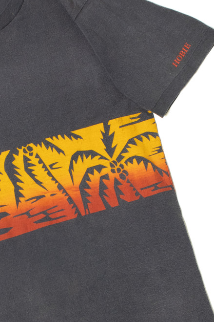 Vintage "Hobie" Surfboards Sunset Wraparound Print T-Shirt