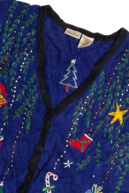 Vintage Blue Ugly Christmas Vest 59626