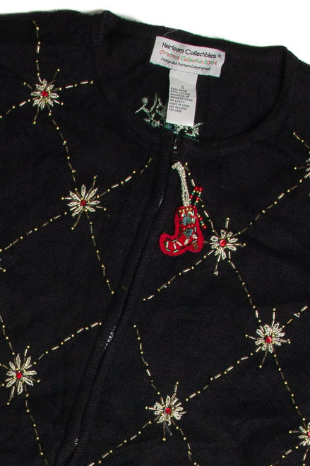 Vintage Black Ugly Christmas Cardigan 59655