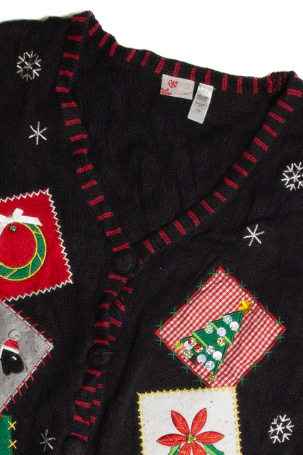 Vintage Black Ugly Christmas Vest 59658