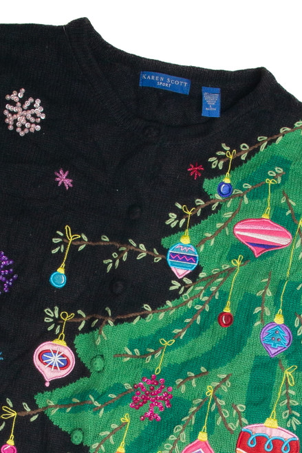 Vintage Black Ugly Christmas Cardigan 59702