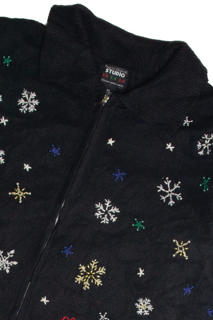 Vintage Black Ugly Christmas Cardigan 59716