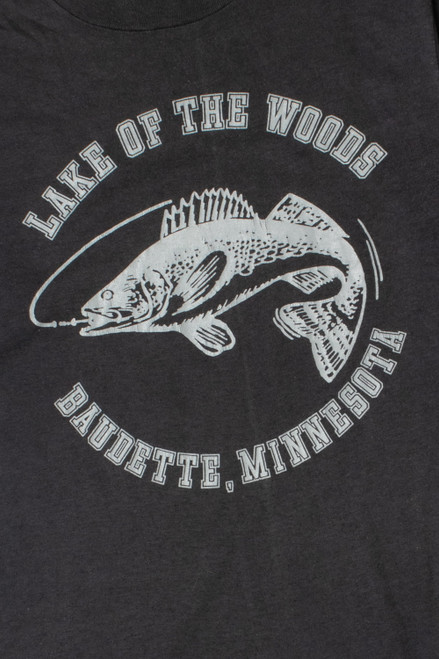 Vintage "Lake Of The Woods" Baudette, Minnesota Fish Single Stitch T-Shirt