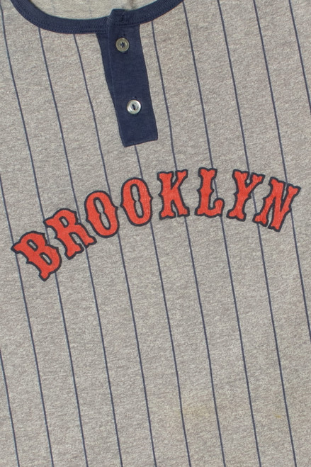 Vintage "Brooklyn" Navy Striped Raglan T-Shirt