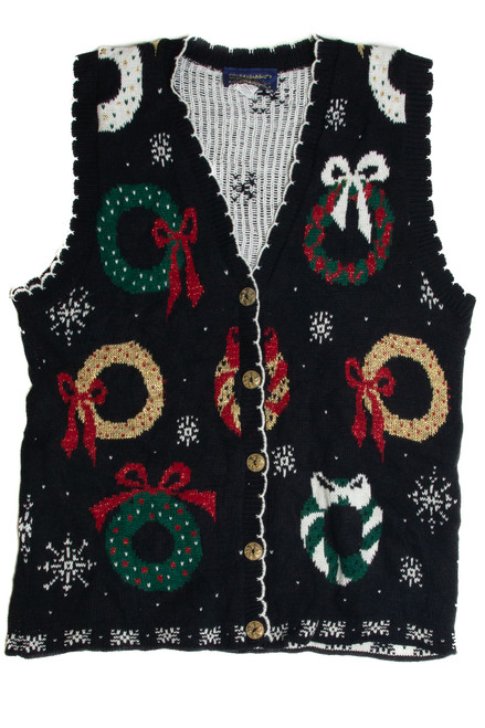 Vintage Black Ugly Christmas Vest 59749