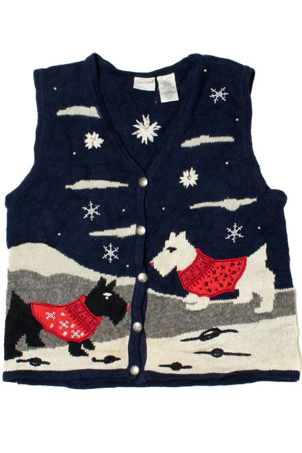 Navy Ugly Christmas Sweater Vest 61371