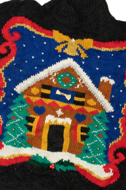 Quaint Gingerbread House Ugly Christmas Sweater 61390